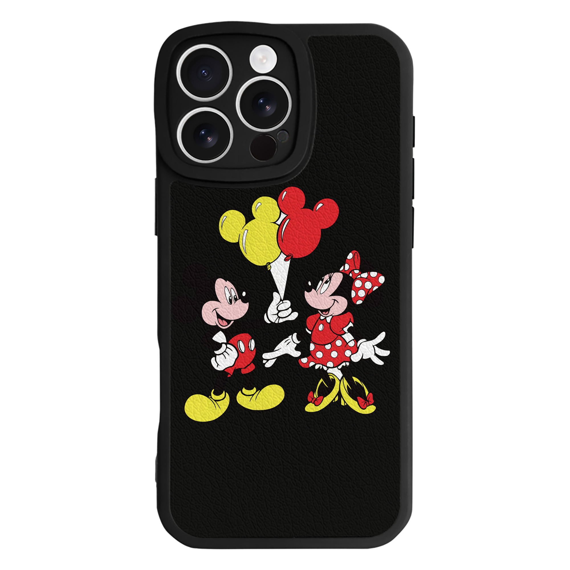 （画像用） ミッキーマウス Mickey Mouse 【iPhone 16シリーズ対応】シリコンスマホケース（レザー調） 材質：シリコン